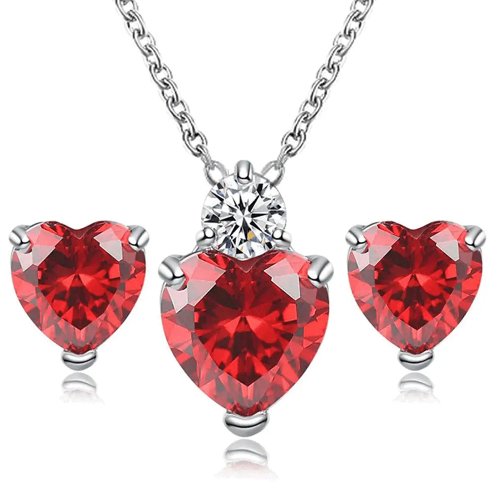 Fashion Silver Color Necklace Earrings Cubic Zirconia Jewelry Sets Elegant Crystal Zi alternate view