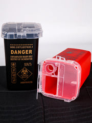 1L Tattoo Sharps Container Plastic Puncture-Proof Needle Disposal Box detail view