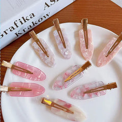 2/4 Pcs Simple Sakura Pink No Bend Bangs Clip Duckbill Clip Hairpins Hair Styling Tool Seamless Hair