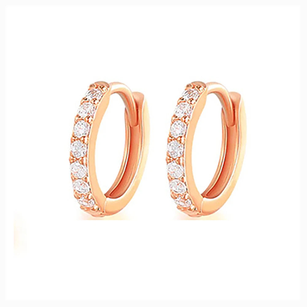 2Pcs Rainbow Little Huggies Stainless Steel Hoop Earrings Girl Tiny Rings Cartilage Smal detail view