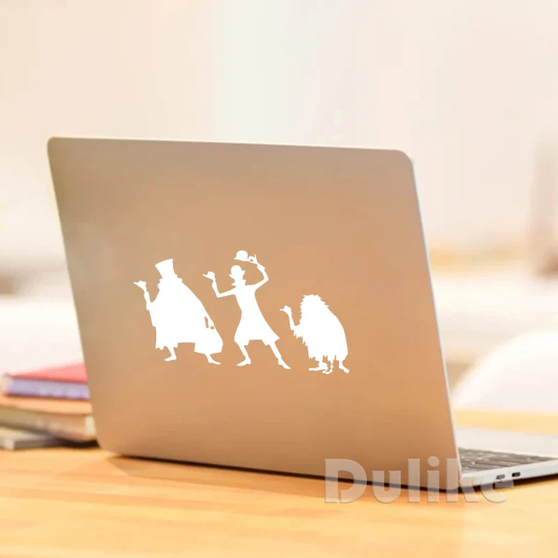 Cartoon Hitchhiking Ghosts Vinyl Sticker | Car Window Decoration detail view
