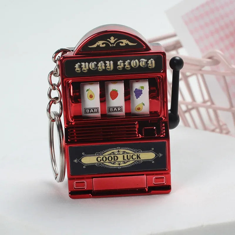 Fruit Slot Machine Keychain | Lucky Charm Bag Pendant for Adults lifestyle view