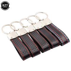 WYMECT Leather Car Keychain | Stylish Key Ring for Audi VW BMW alternate view
