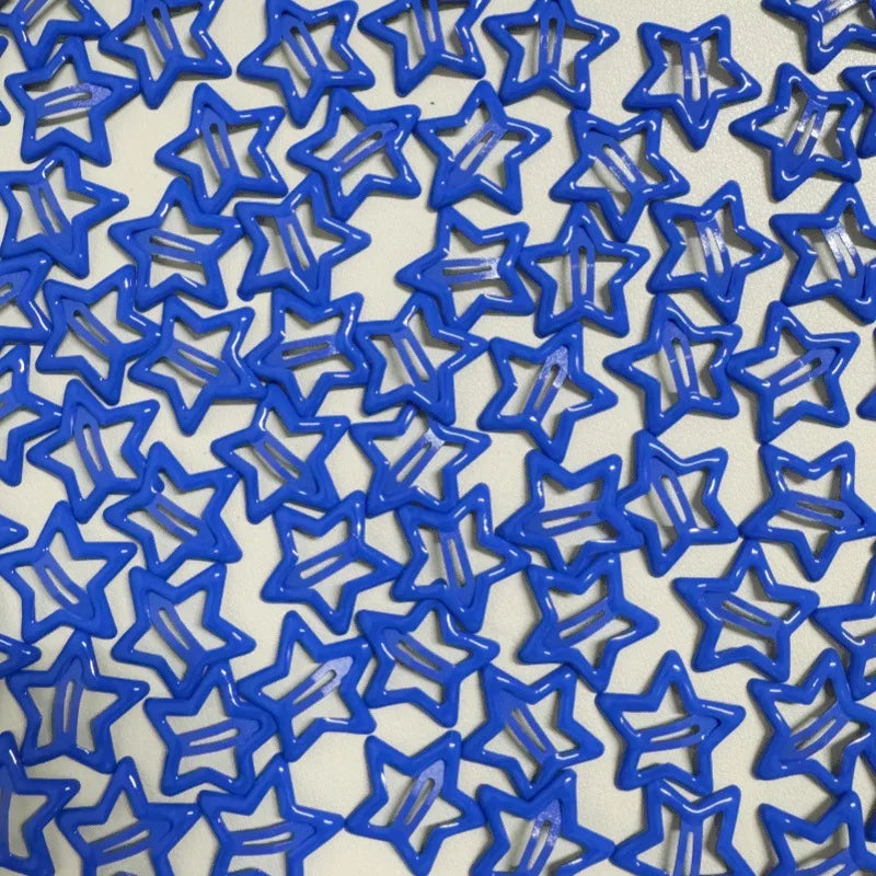 KYDZSW 10Pcs Children Cute Colors Geometric Stars Ornament Hair Clips Girls Lovely Sw alternate view