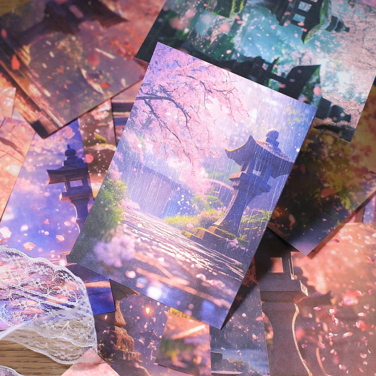 30 PCS Twilight Forest Scrapbook Paper | Mystical Woodland Scenes for Journals and DIY Crafts