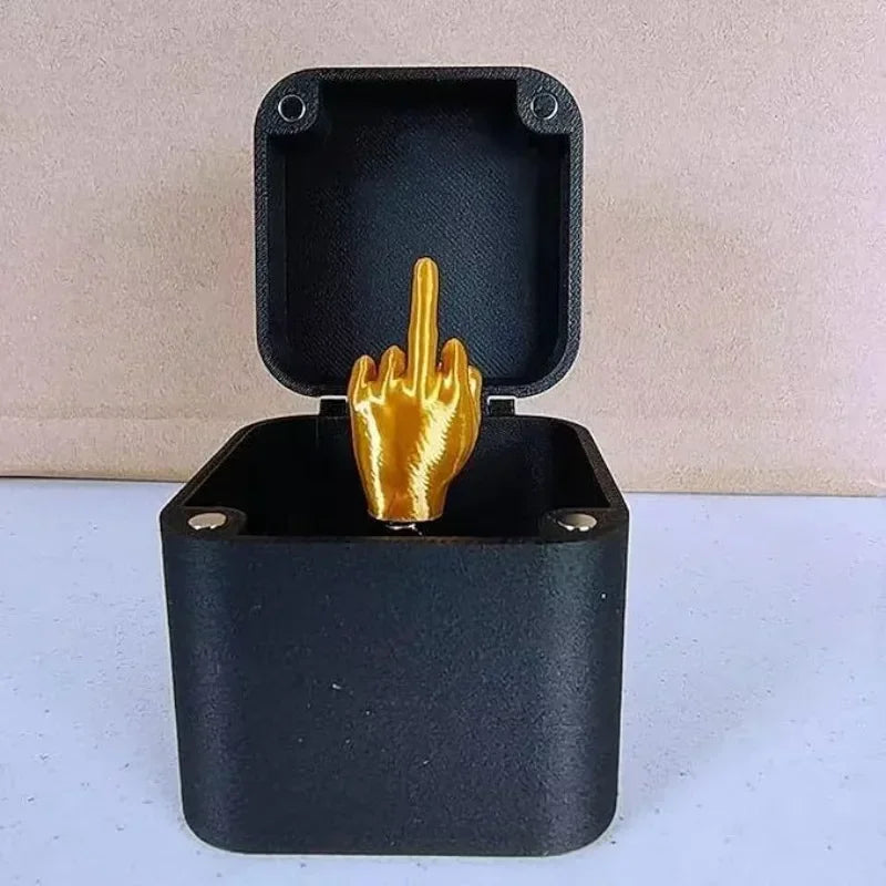 Pop-Up Middle Finger Gift Box | Creative Desk Prank Decor alternate view