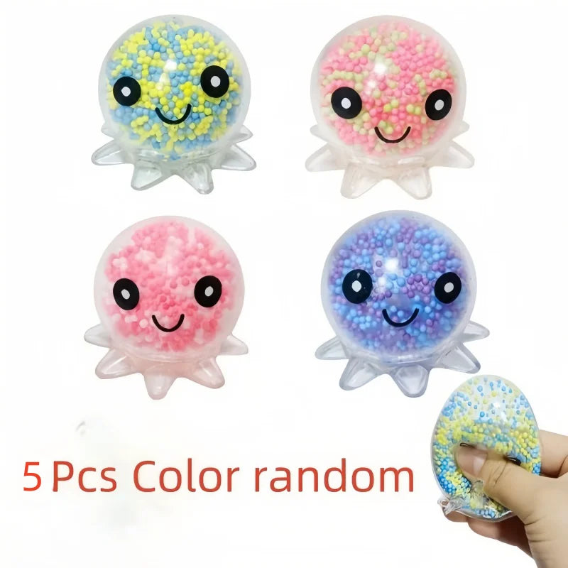 1-5PC Glowing Light Squid Vent Ball Squeeze Decompressions Toy Bubble Octopus Ball St alternate view