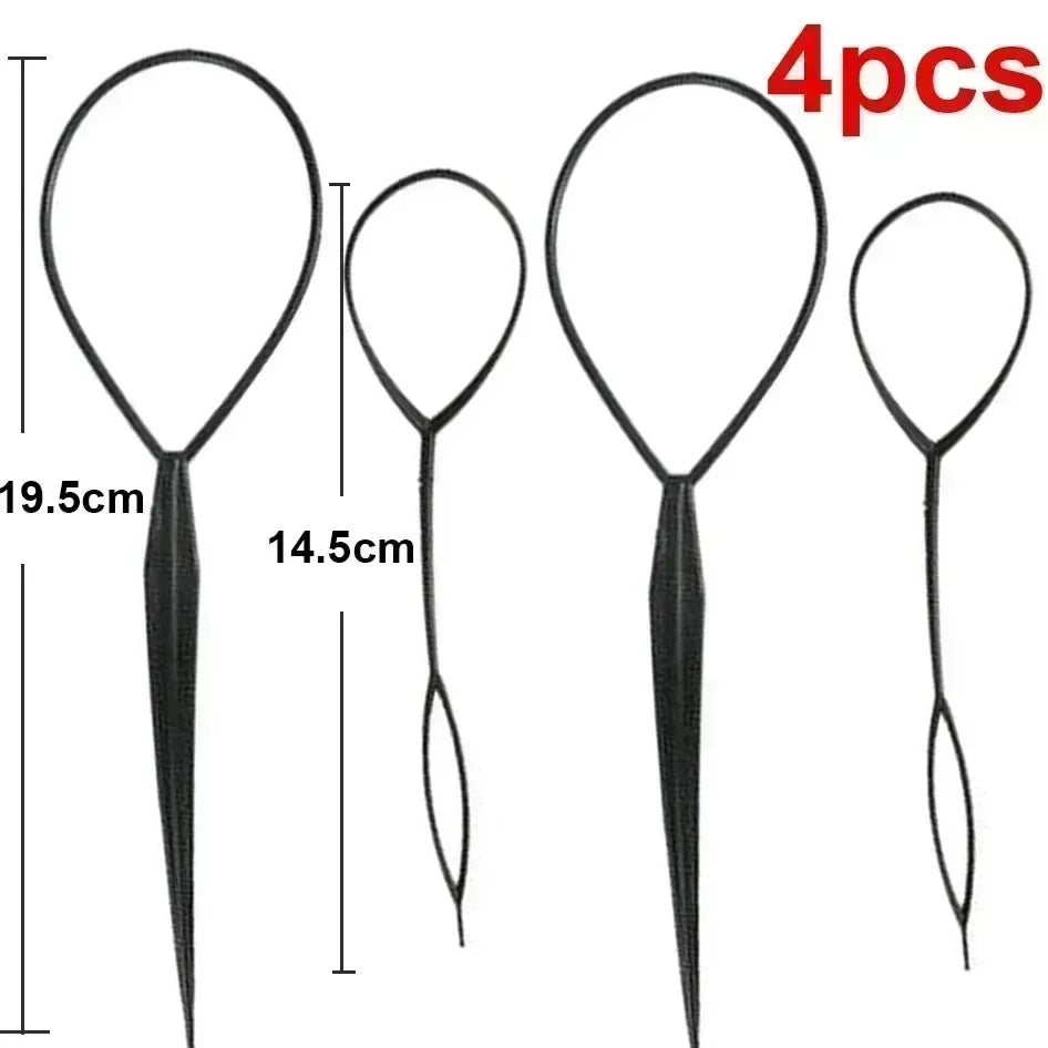 Sponge Hair Styling Tool Plastic Loop Curly Hair Maker Hair Scrunchie Headband Twist D close-up view