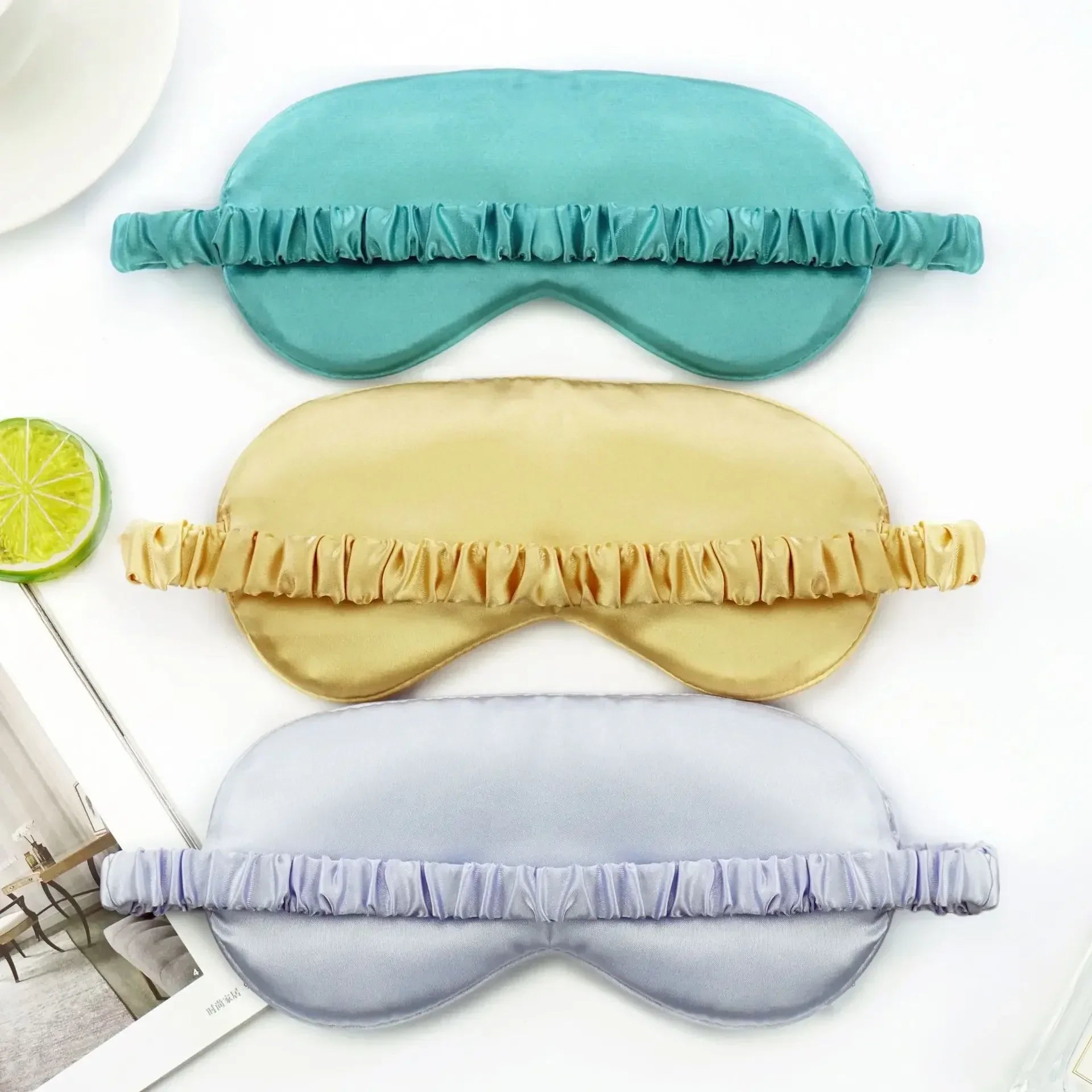 Silk Sleep Eye Mask for Women | Travel Blindfold with Light Blocking lifestyle view