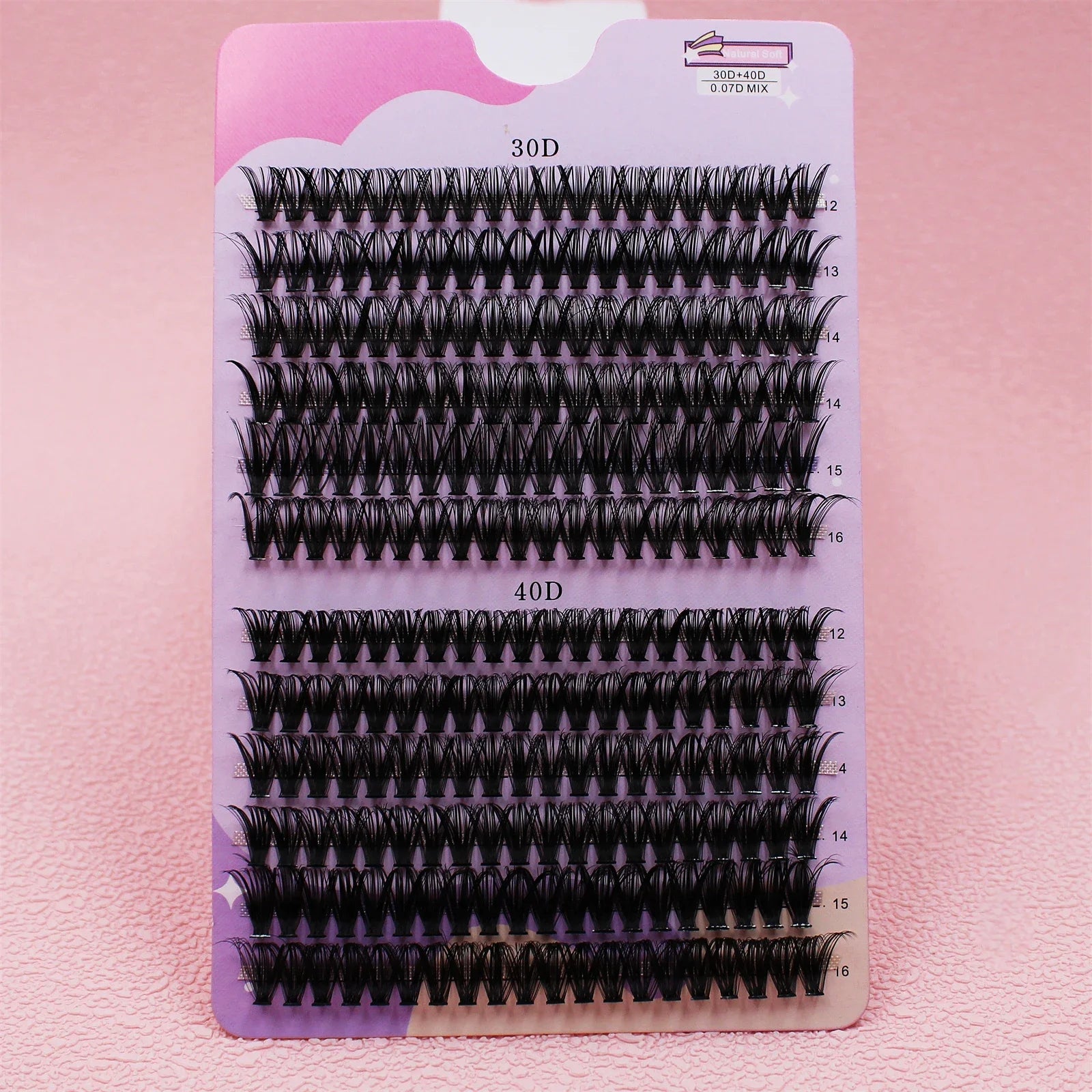 30/40D 12-16mm Mix D Curl Cluster Lashes Individual Lashes Lash Extensions Clusters L lifestyle view
