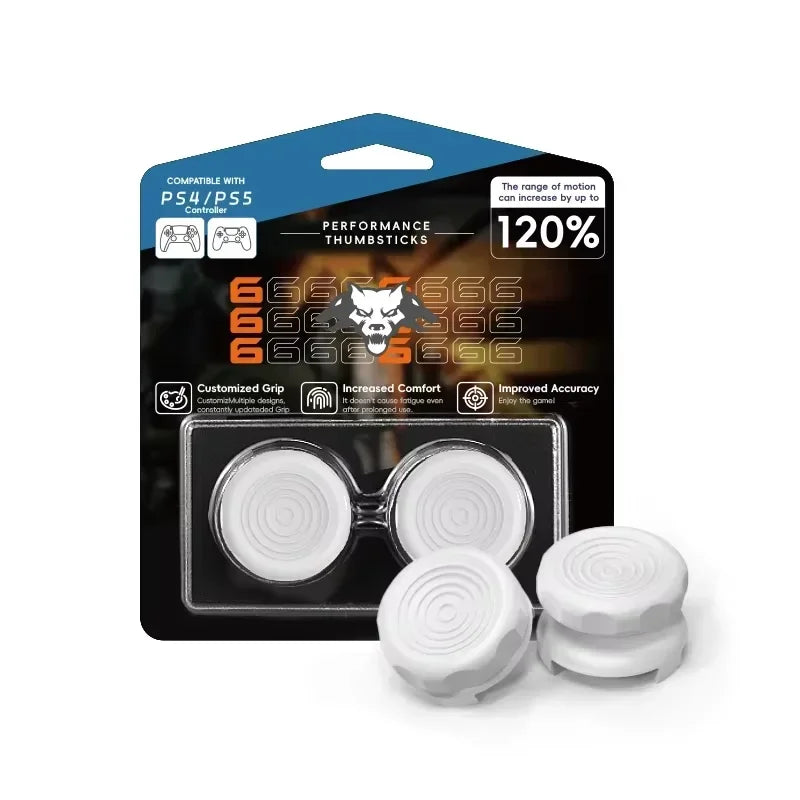DATA FROG High-Rise Thumb Stick Grips | FPS Performance Extenders for PS4 PS5 and 8 additional angle