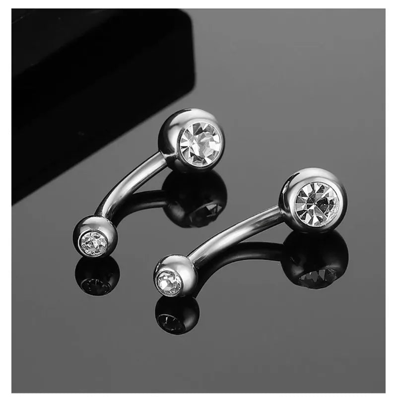 1Pc Belly Button Ring for Women, 316L Stainless Steel Belly Ring Piercing 8/10/12mm B lifestyle view