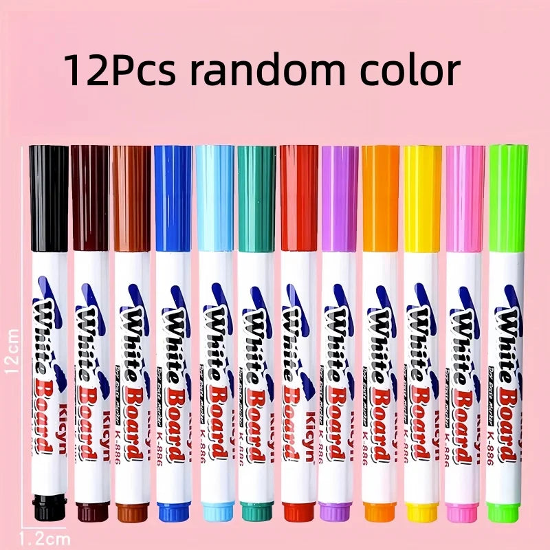 12Pcs Magical Water Painting Pen Toy Markers Floating Ink Pen Doodle Water Pens Monte alternate view