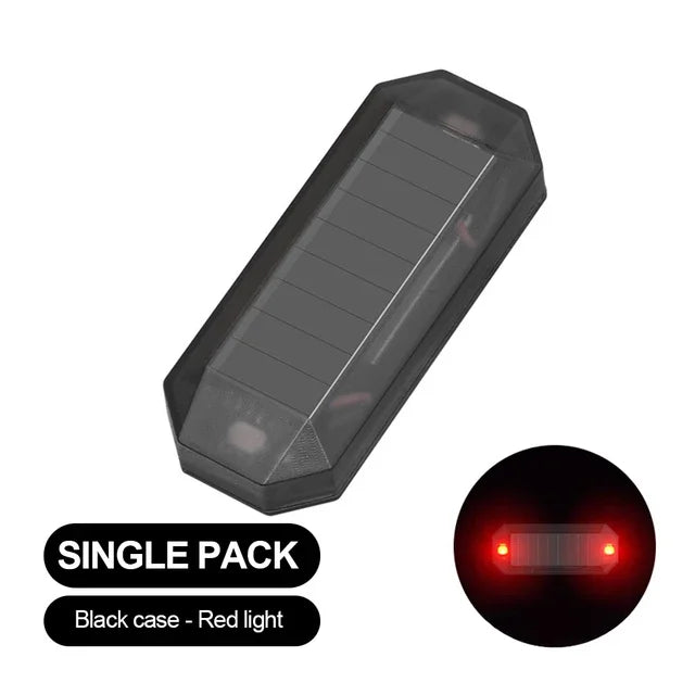 Car Mini LED Solar Power Warning Light Night Security Simulated Alarm Wireless Anti-T alternate view