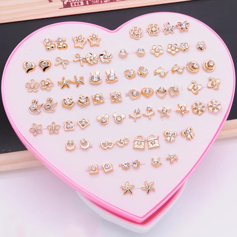Earrings 36 Pairs Earrings Studs Jewelry Set Resin +plastic Flower Stud All Reason Mordern Life 36 P