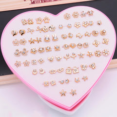 Earrings 36 Pairs Earrings Studs Jewelry Set Resin +plastic Flower Stud All Reason Mordern Life 36 P