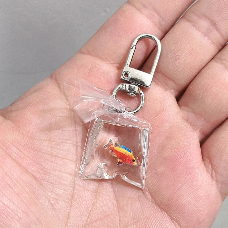 Creative Simulation Goldfish Keychain | Transparent Carp Pendant for Backpack alternate view