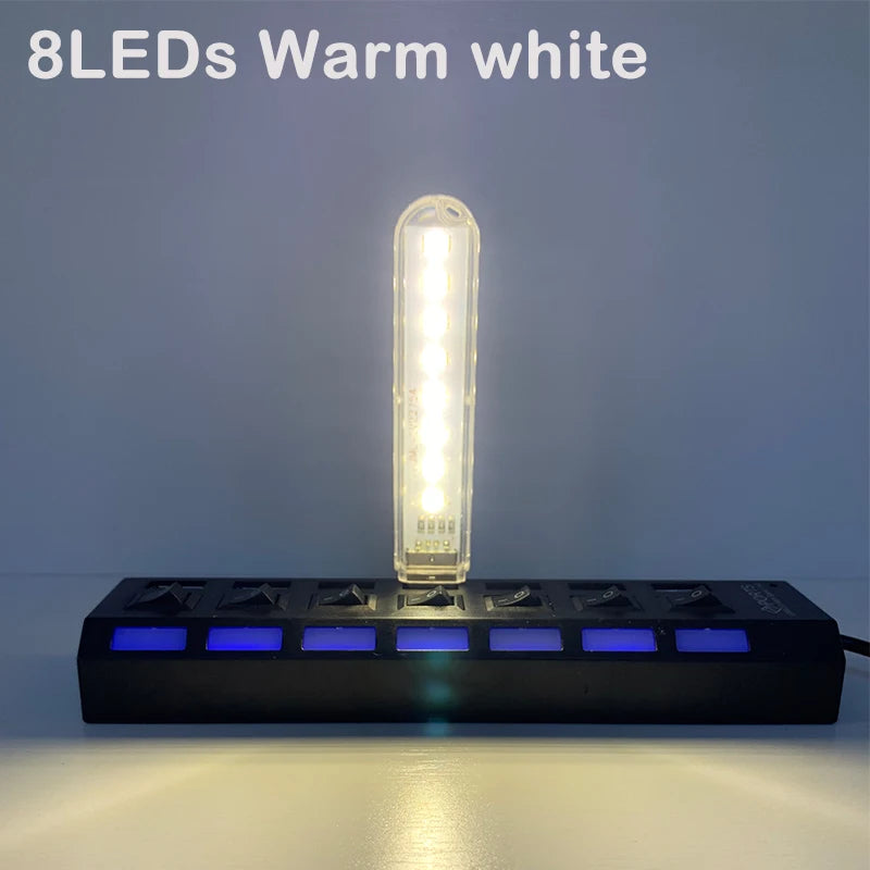 Mini USB LED Desk Lamp | 8 Color Night Light with Eye Protection detail view
