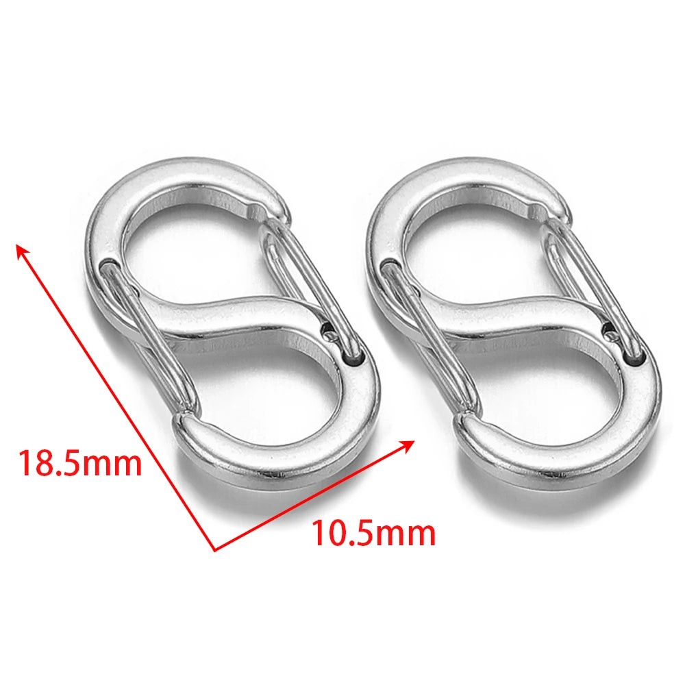 5Pcs Stainless Steel Chic Letter S Buckle 18k Gold Spring Lobster Clasps Necklace Hooks Bracelets Connectors DIY Jewelry Making