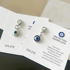 New Blue Evil Eye Keychain Pendant Protection Good Luck English Good Luck Card Exquis alternate view