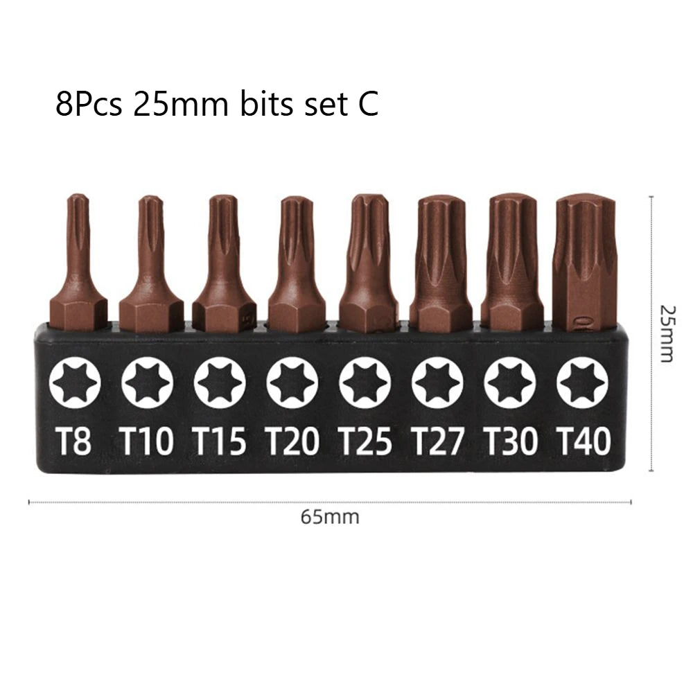 Screwdriver Bits Set 25mm 50mm | S2 Alloy Steel Magnetic Screwdriver Bits for Phillips close-up view