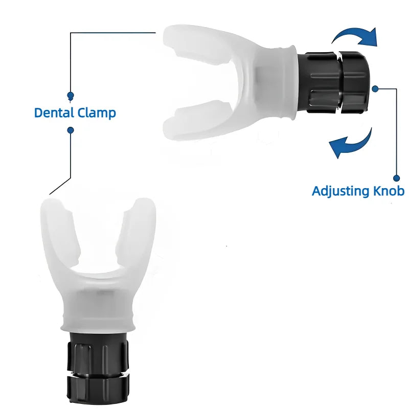 Silicone Breathing Exerciser | Portable Lung Training Device with Adjustable Resistanc close-up view