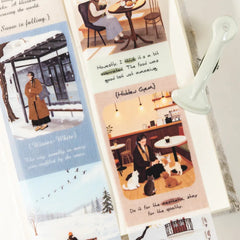 Leisure Holiday Vacation PET Die-Cut Tape Sticker Roll | 4.5x200cm for Journal Scrapbo close-up view