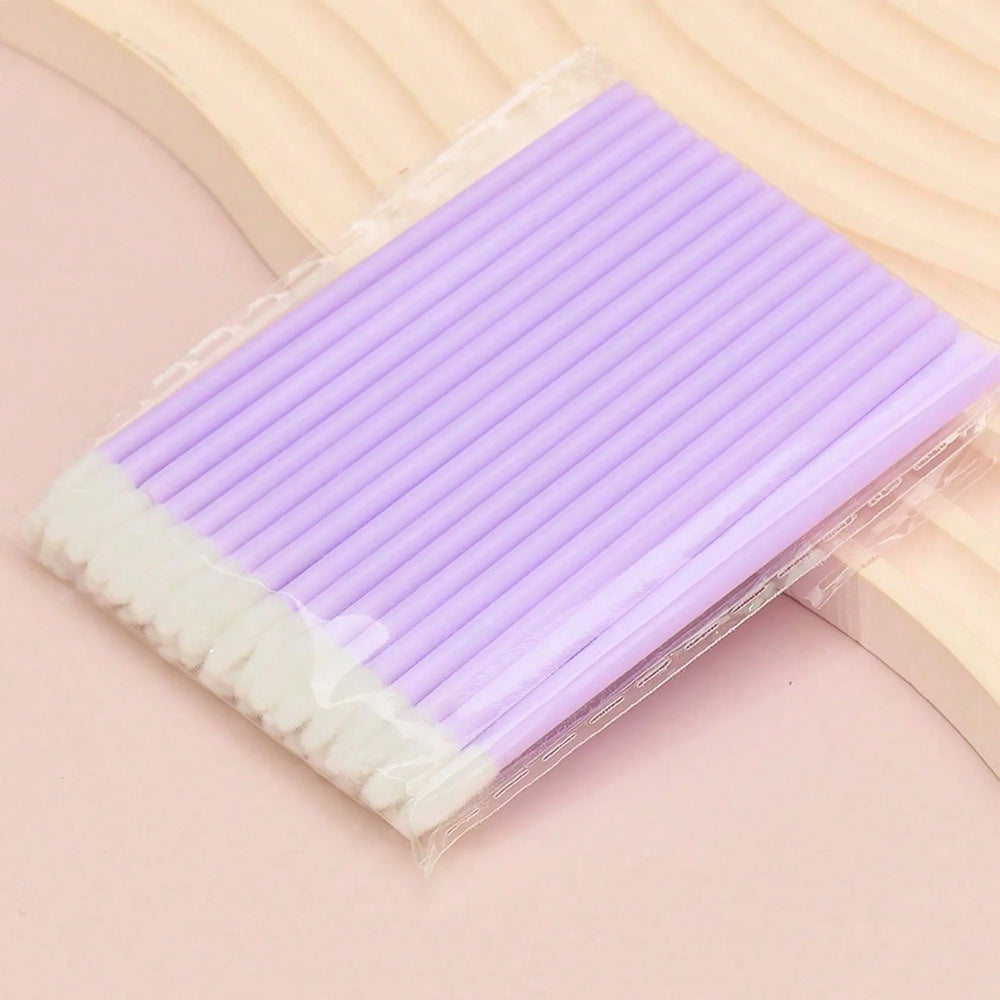 50Pcs Crystal Eyelashes Brush Comb Disposable Eye Lashes Extension Mascara Wands Makeu close-up view