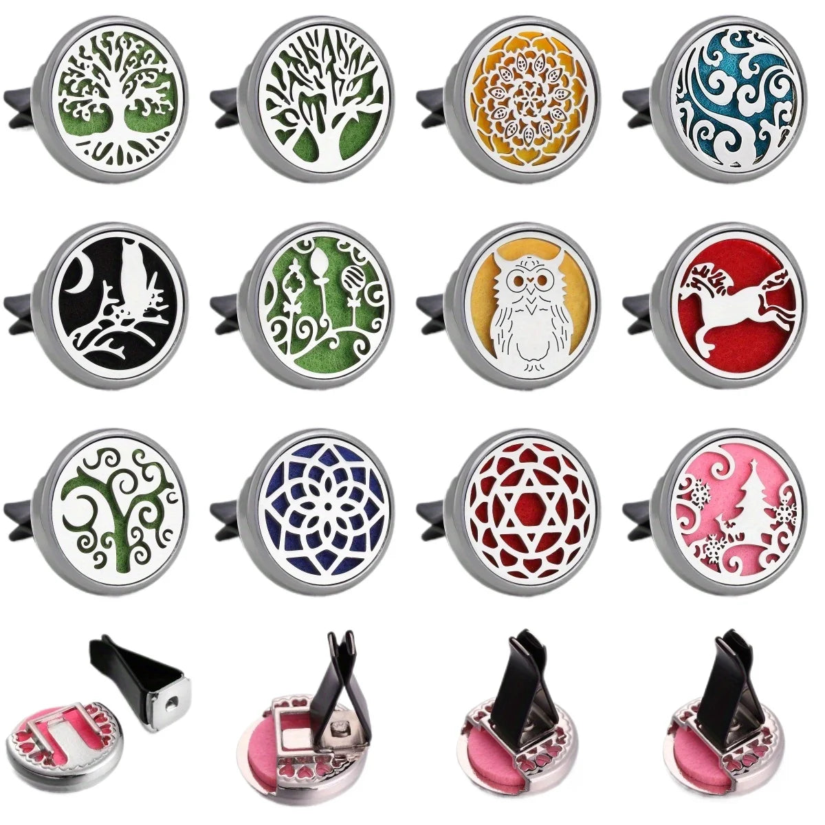 Car Air Freshener Clip Aromatherapy Diffuser With Pads