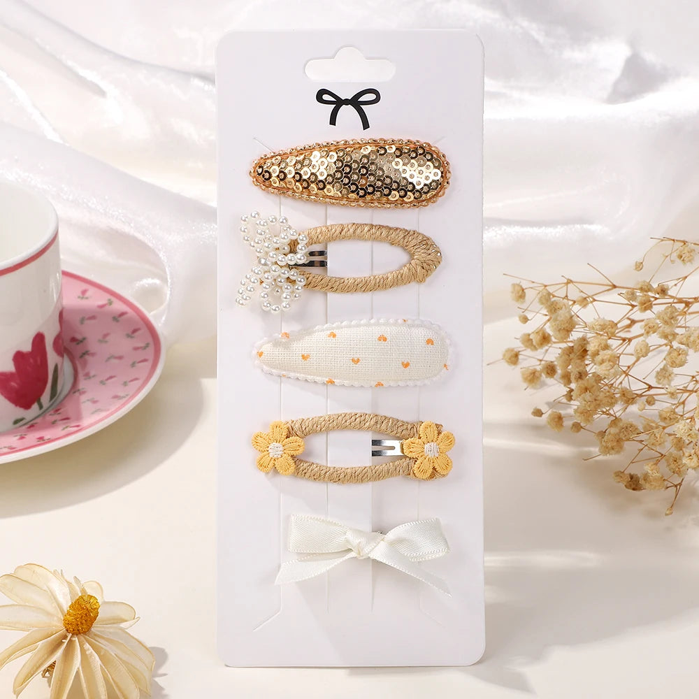 5Pcs BB Clips Set Toddler Baby Girls Hair Clips Children Barrettes Ins Sweet Daisy Ha alternate view
