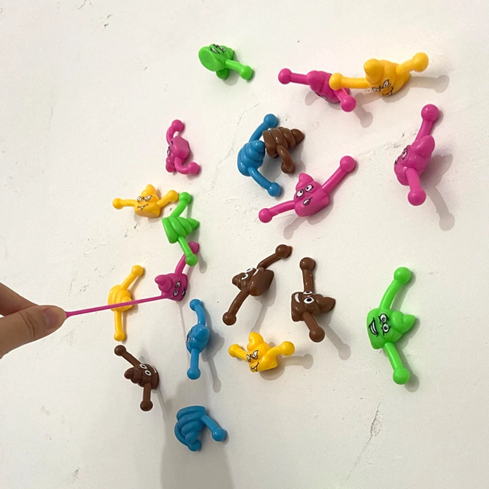 5Pcs Funny Poop Sticky Squishy Rubber Flying Finger Novelty Stress Relief Toys | Ejectio detail view