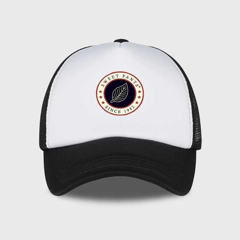 MLFO Sweet Pants Since 1982 Leaf Logo Sponge Mesh Cap | Spring/Summer Casual Sun Hat detail view