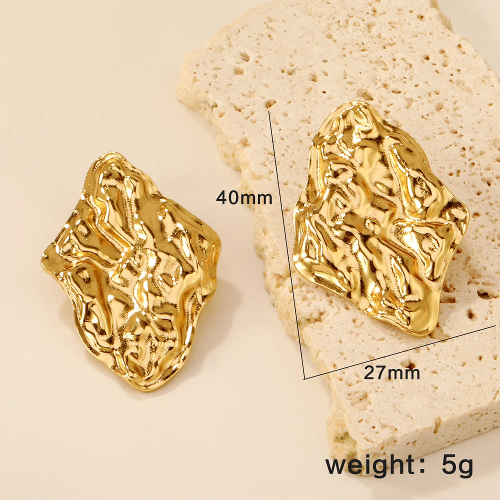 LUXUKISSKIDS Fairy Flower Earrings Stud | Gold-Plated Stainless Steel Piercing Jewelr lifestyle view