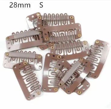 10 Pcs/set U 3.2cm 2.7cm Wig Clips Snap for Human Hair Extensions/Weaving Extensions Medium Professional Salon Accessories Clips