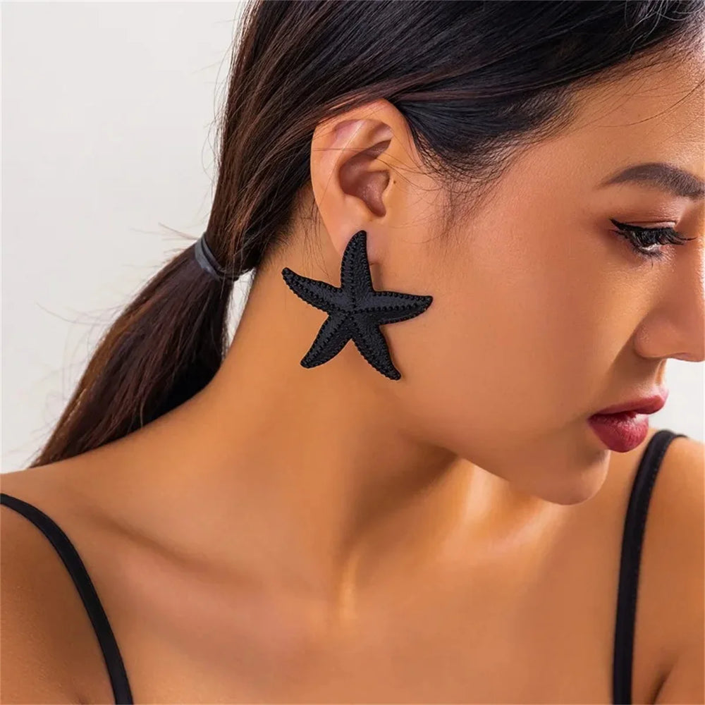 Classic Starfish Stud Earrings | 2pcs Summer Beach Fashion Jewelry for Women lifestyle view