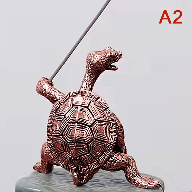 Mini Metal Turtle Incense Holder | Cute Animal Sandalwood Stick Burner for Home Decor alternate view