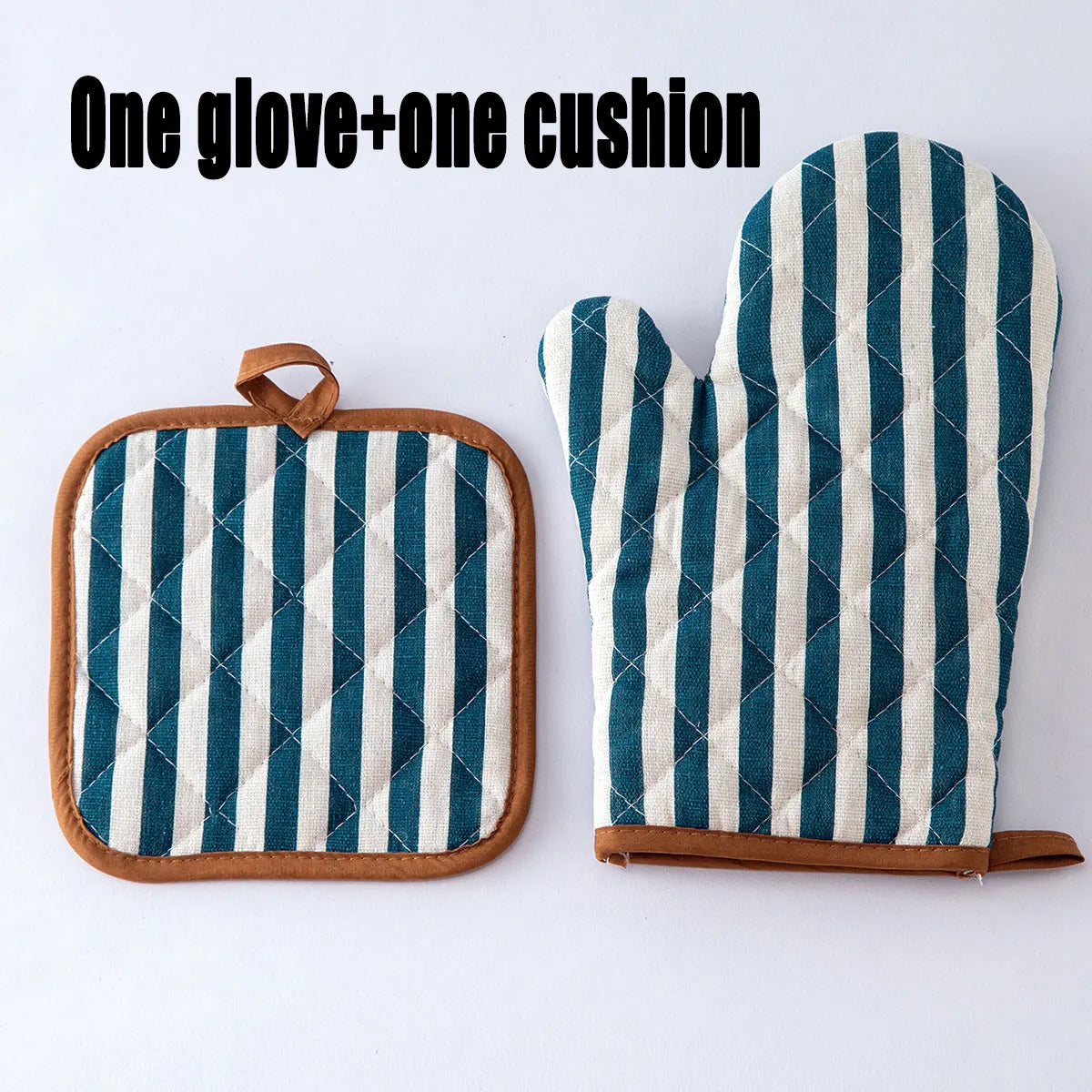Anti Scald Oven Gloves Set | Cotton Lined Thick Kitchen Gloves with Red Checkered Des alternate view