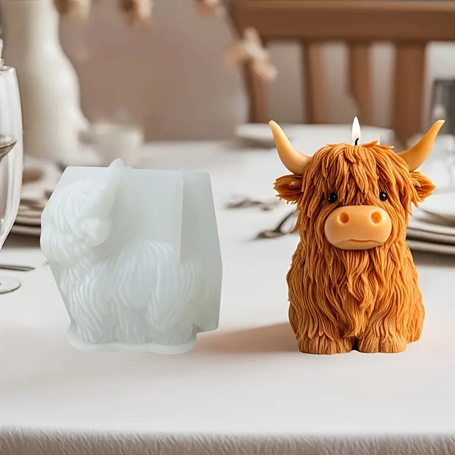 Silicone Mold Animal-Shaped Scented Candle Plaster Cement Mold Christmas additional angle