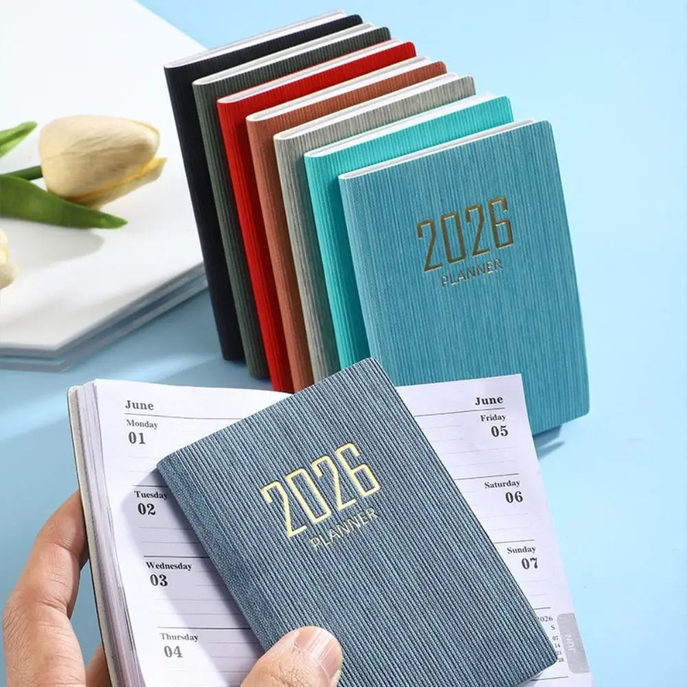 Portable A7 2026 Agenda Book – Pocket Weekly Planner with Calendar