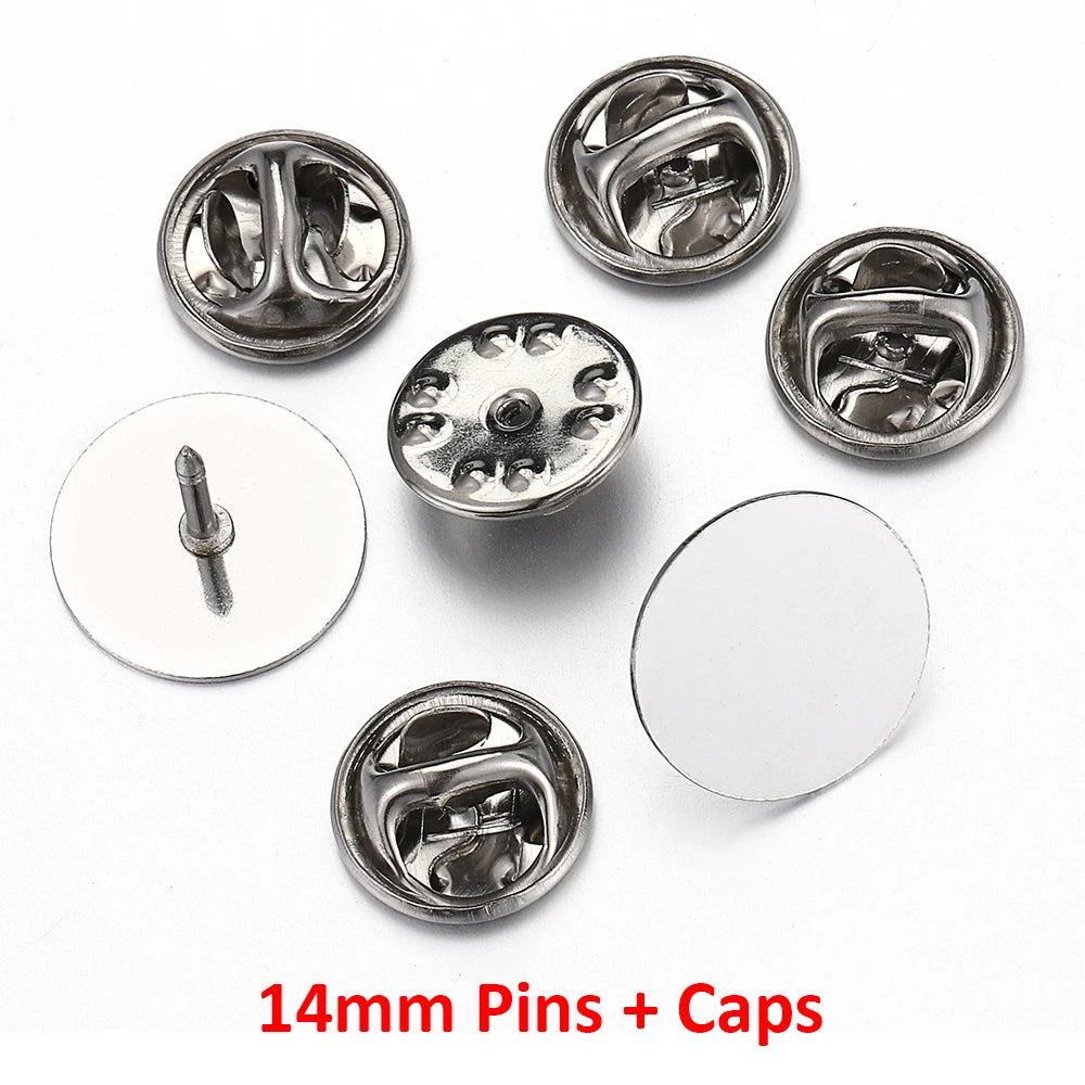 10pcs Stainless Steel Butterfly Tie Tack Backs Brooch Pin Base Cufflink Settings