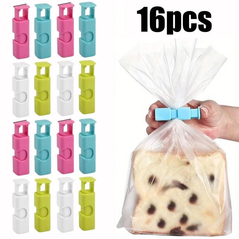 4/20pcs Food Sealing Clips Reusable Fresh Food Storage Tools Plastic Bag Sealer Clamp for Snack Bread Clip Home Kitchen Gadgets