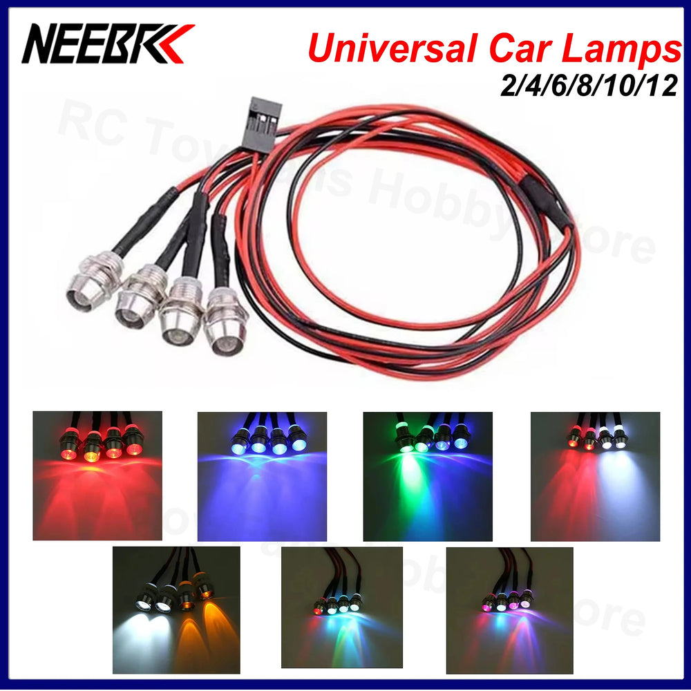 RC LED Light Kit Headlamps for 1/10 1/8 1/12 RC Car Truck Crawler Drift Car Headlight Taillight TRAX