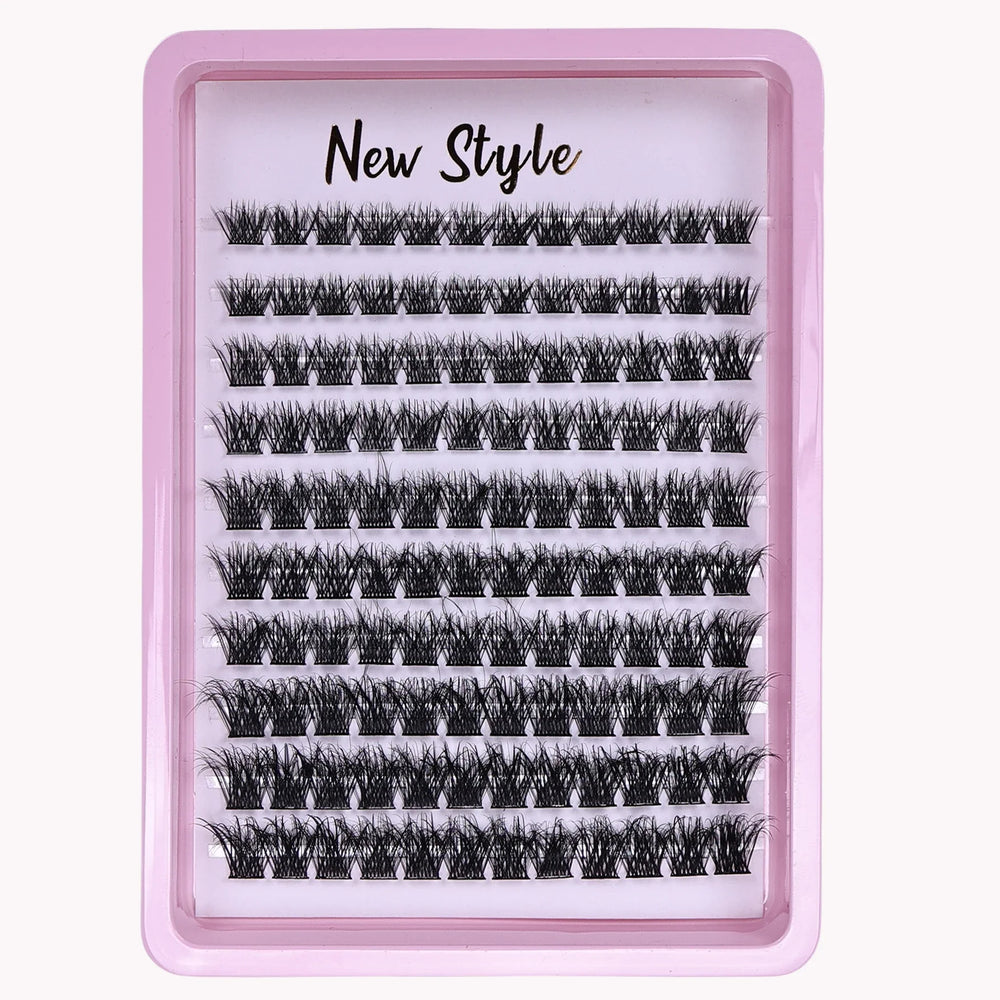 Lash Clusters D Curl Individual Lashes Fluffy Volume DIY Eyelash Extensions Thick C additional angle