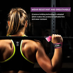 Adjustable Weightlifting Wrist Straps | Non-Slip Gym Lifting Support Bands close-up view