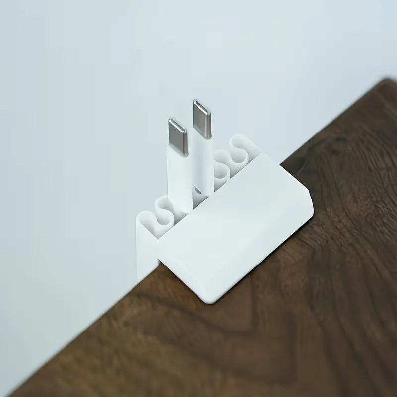 1pcs 3D Printed Desk Cable Organizer Clip – Multi-Slot USB Cord Holder, Edge Manage additional angle