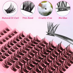 Eyelashes Extension Cluster Lashes Individual Full Volume Lashes Natural Look 8-16MM DIY detail view