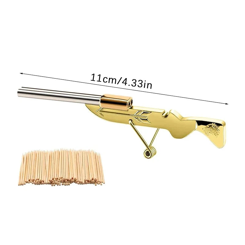 Mini Toothpick Gun | Metal Shooting Toy for Fun and Decompression additional angle