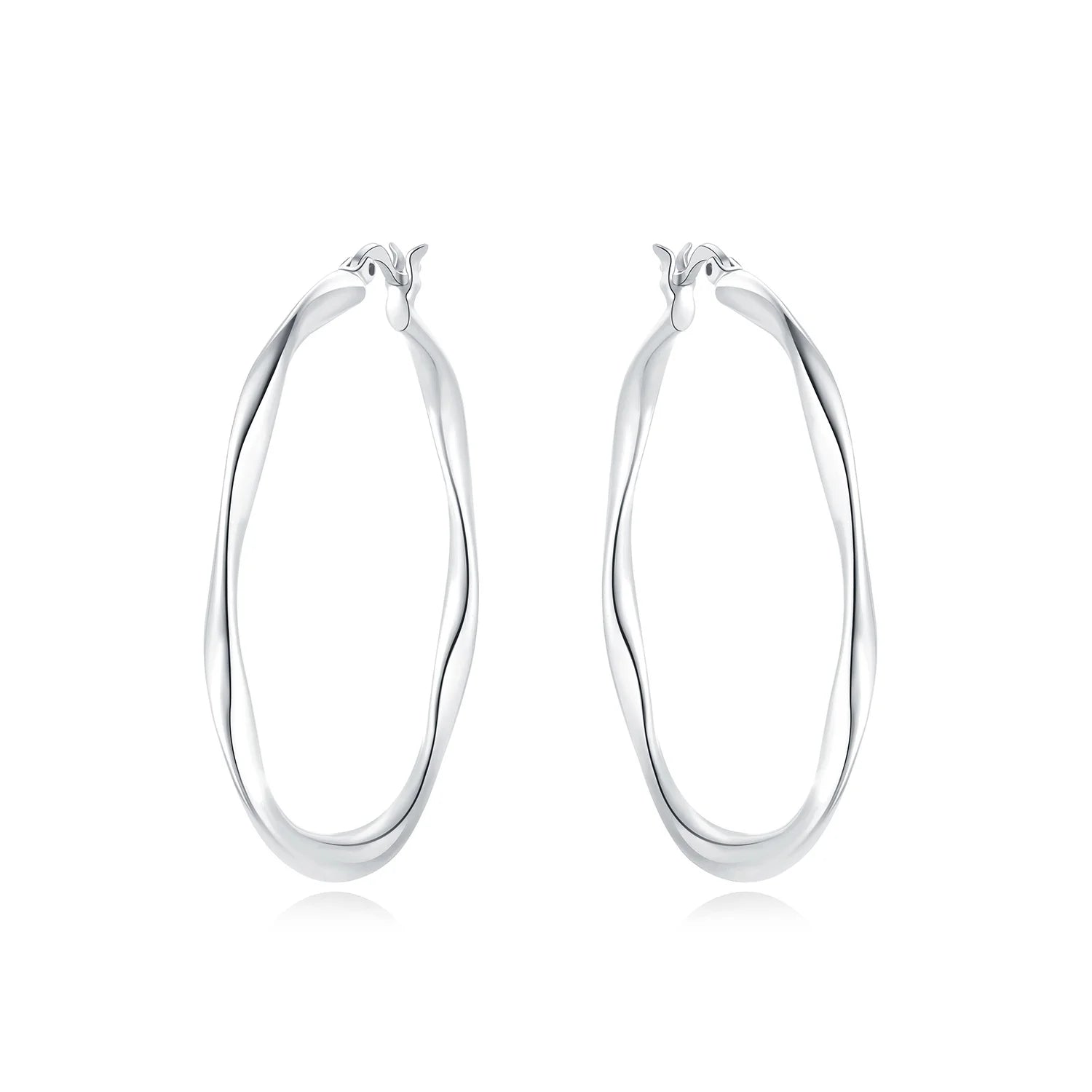 Orstarry S925 Sterling Silver Square Chain With Stone Inlaid Earrings Hoop Earrings Fo close-up view