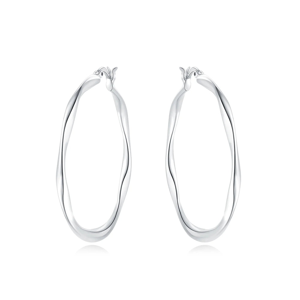 Orstarry S925 Sterling Silver Square Chain With Stone Inlaid Earrings Hoop Earrings Fo close-up view