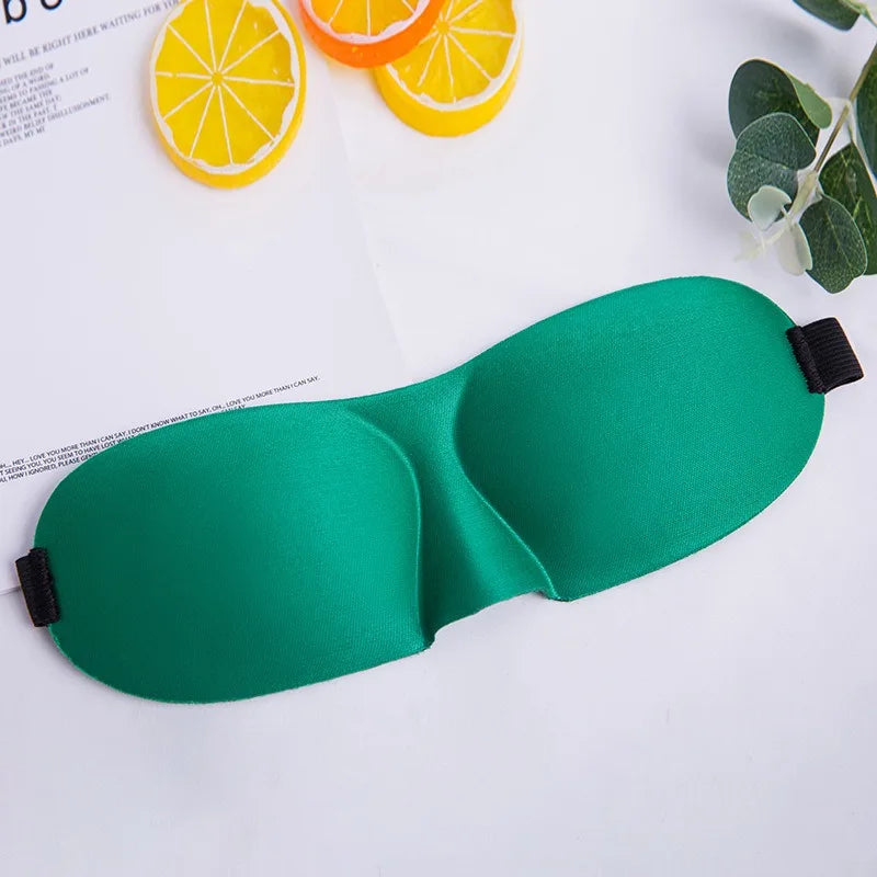 3D Sleeping Mask Eyepatch | Light Blocking Blindfold for Travel and Sleep close-up view